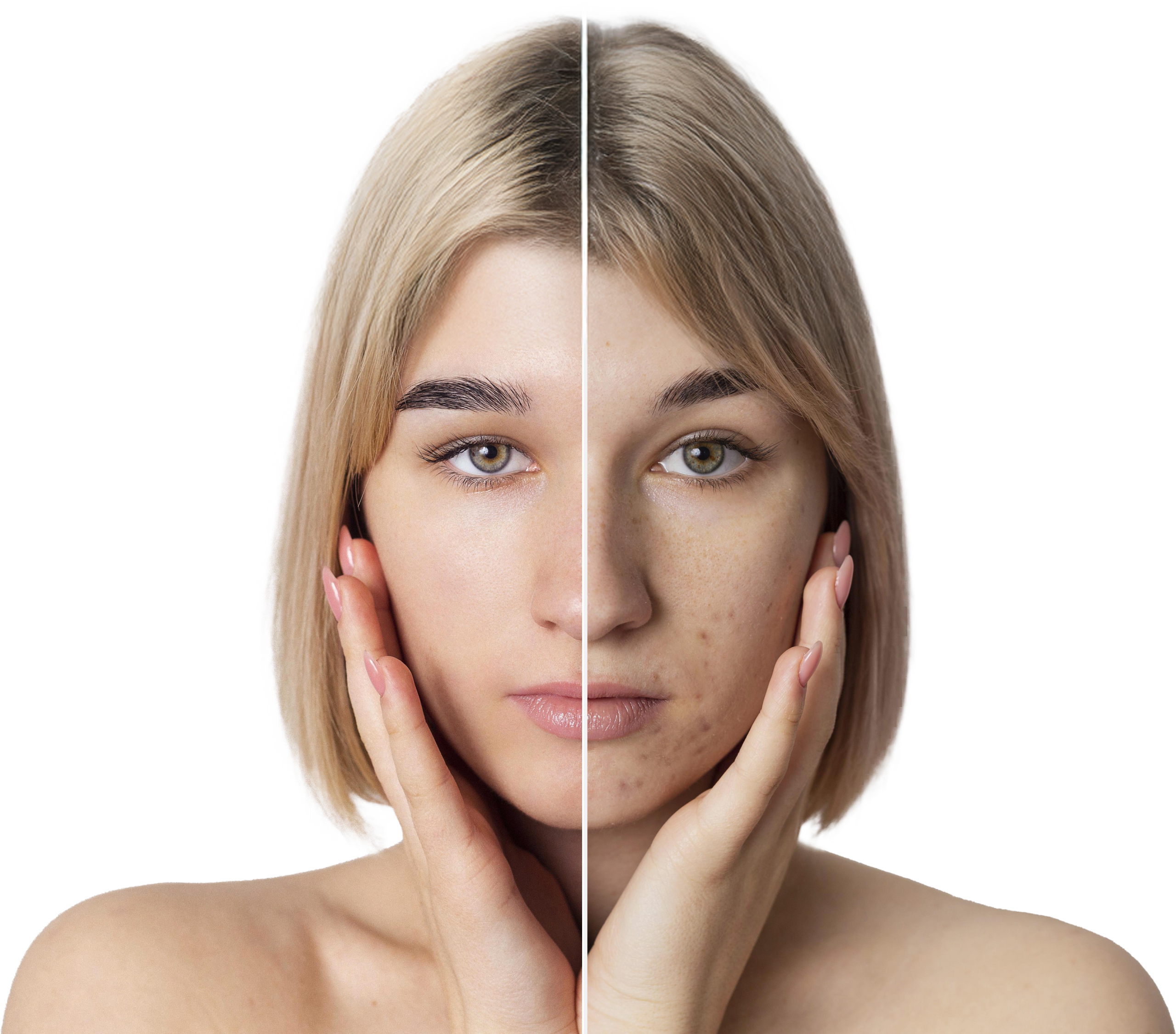Before and after virtual try-on demonstration